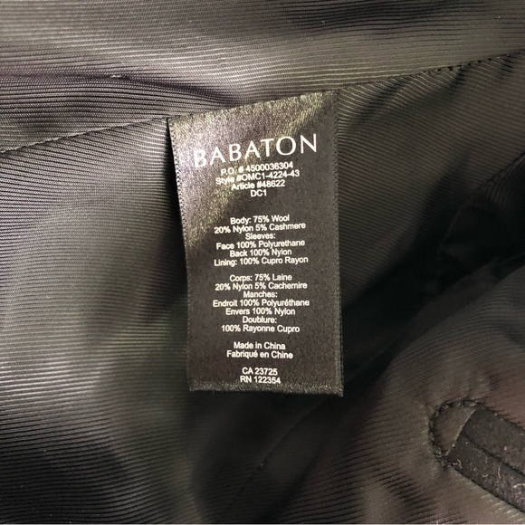 Aritizia Babaton Black Fred Blazer Wool Cashmere Vegan Faux Leather Jacket - Picture 15 of 16